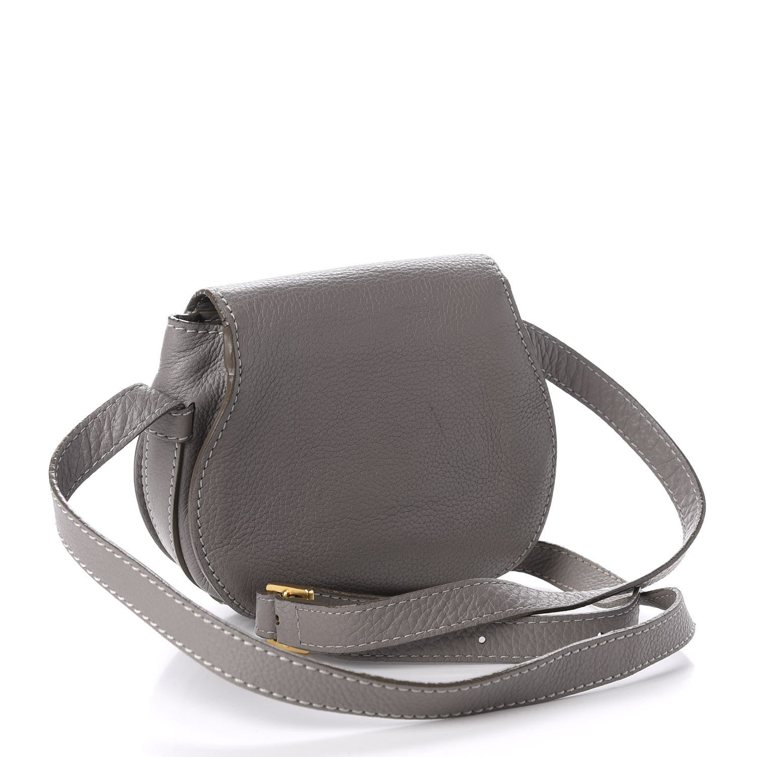 Chloe Calfskin Mini Marcie Round Crossbody Bag Cashmere Grey 3 of 13