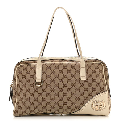 Gucci Monogram Medium New Britt Boston Off White 1 of 12