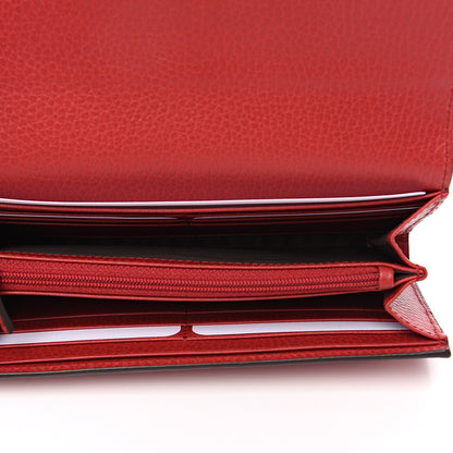 Gucci Dollar Calfskin Interlocking G Continental Wallet Red 4 of 6