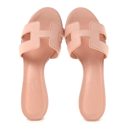 Hermes Epsom Oasis Sandals 35.5 Rose Pale 2 of 10