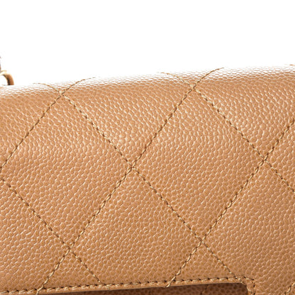 Chanel Caviar Quilted Medium Single Flap Beige 17 of 17