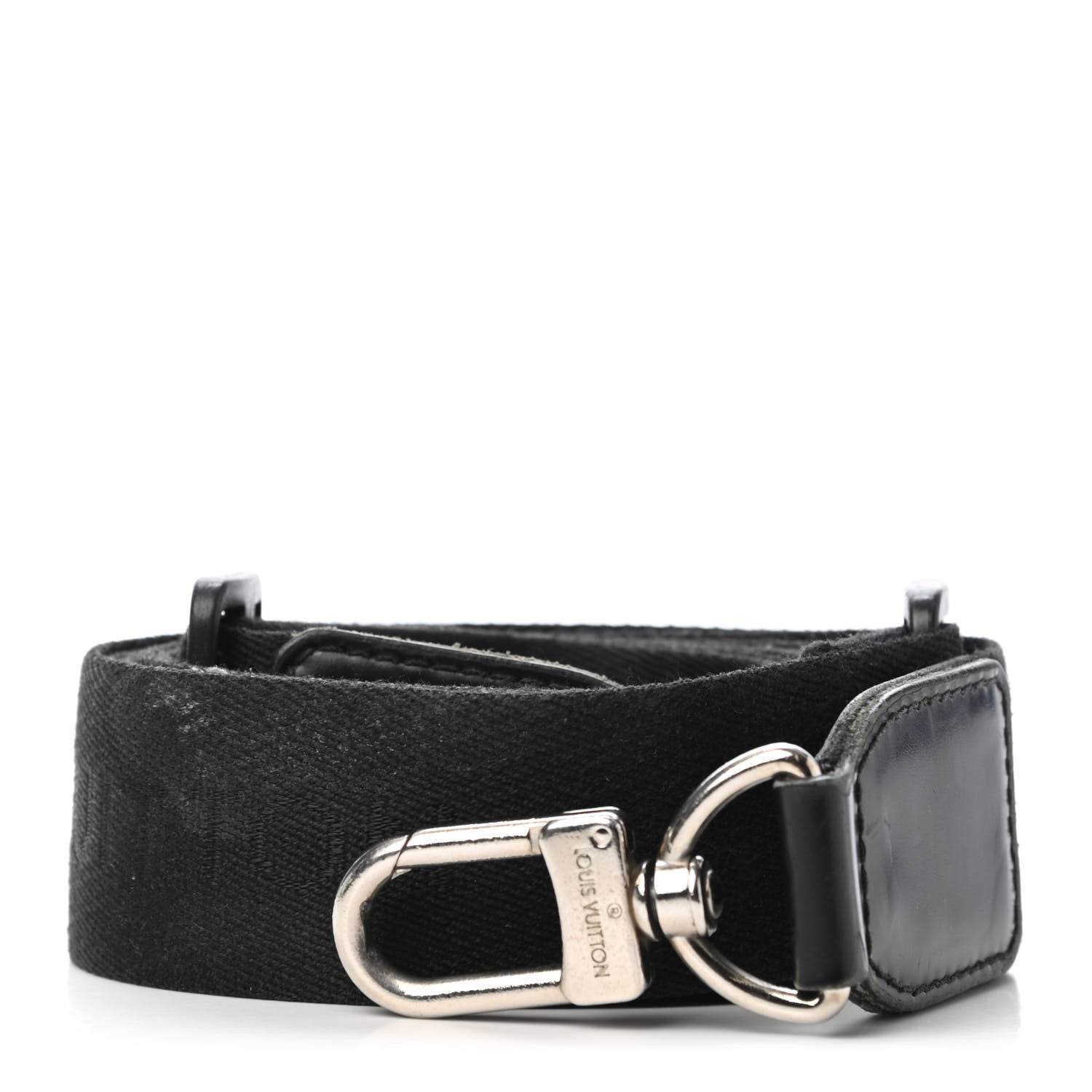 Louis Vuitton Canvas Adjustable Shoulder Strap Black 1 of 4