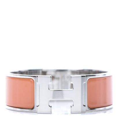 Hermes Enamel Wide Clic Clac H Bracelet PM Peach Melba 1 of 6