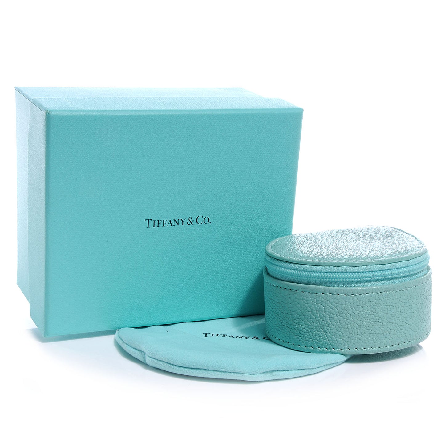 Grain Leather Ultrasuede Lining Jewelry Case