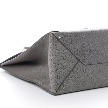 Balenciaga Grained Calfskin Papier Flap Tote Gris Pyrit 7 of 8