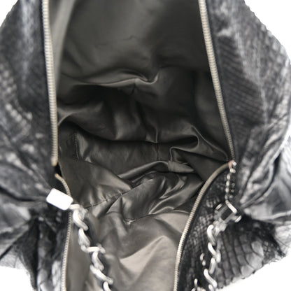 Chanel Snakeskin Rock and Chain Hobo Black 5 of 12