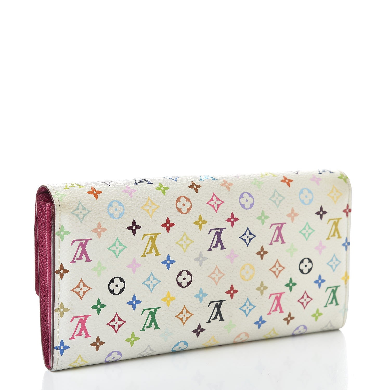 Louis Vuitton Monogram Multicolor Sarah Wallet White Eglantine 3 of 13