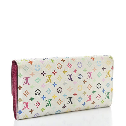 Louis Vuitton Monogram Multicolor Sarah Wallet White Eglantine 3 of 13
