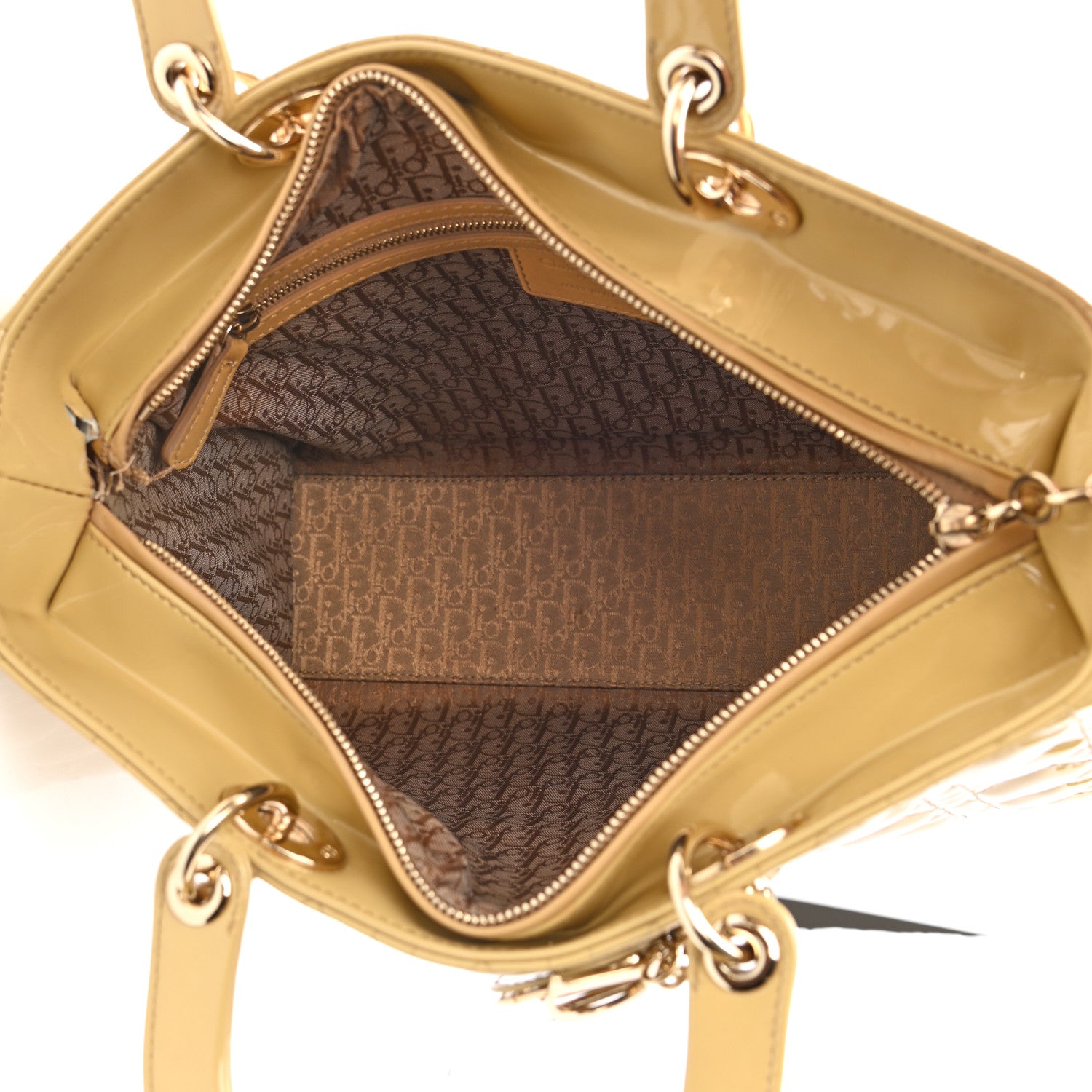 Christian Dior Patent Cannage Large Lady Dior Beige 6 of 9