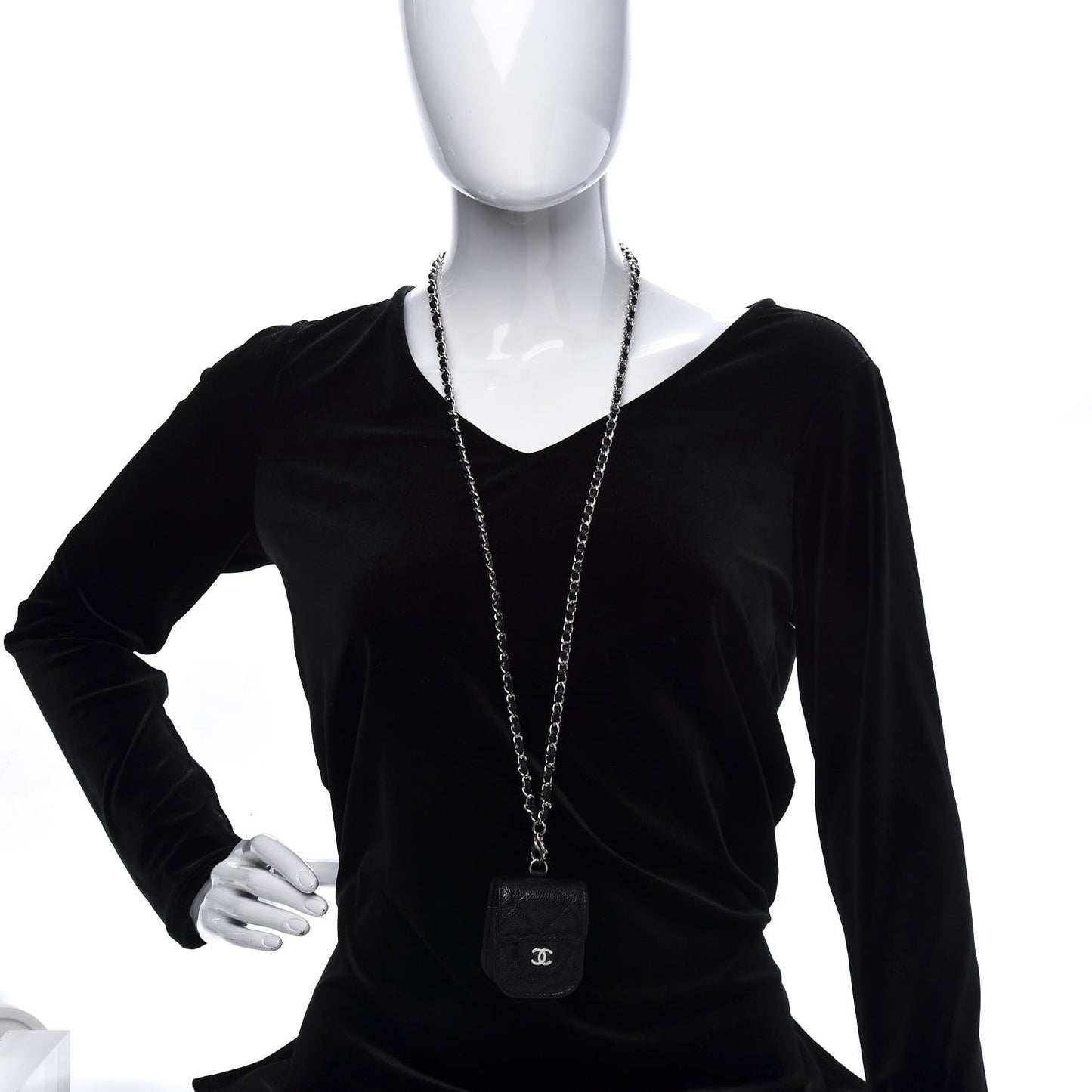 Caviar Quilted Airpods Case Black