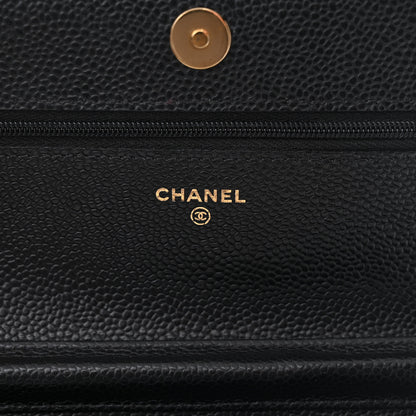 Chanel Caviar Quilted Wallet on Chain WOC Black 6 of 14