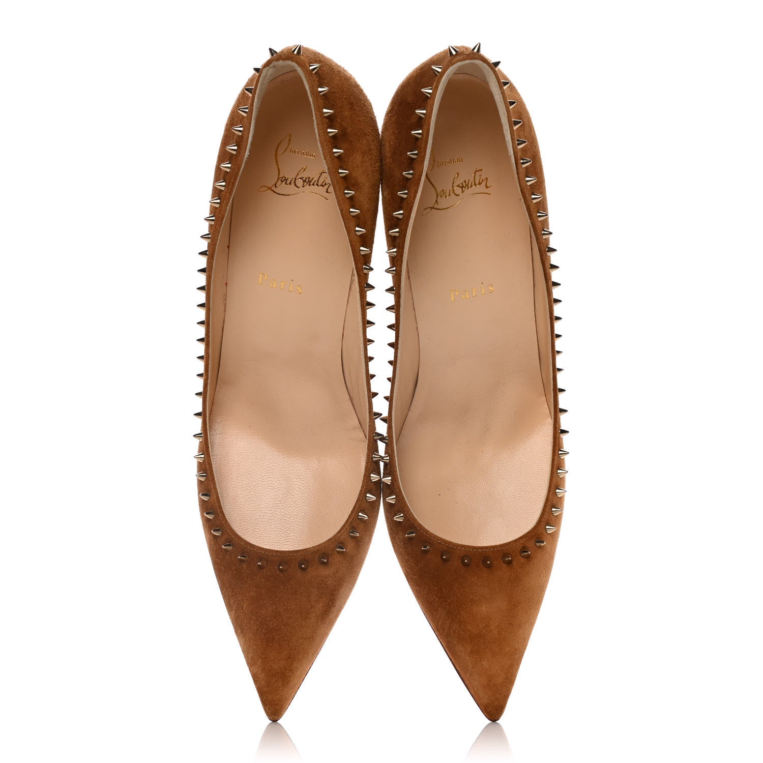Christian Louboutin Veau Velours Anjalina Pumps 40.5 Macchiato 5 of 13
