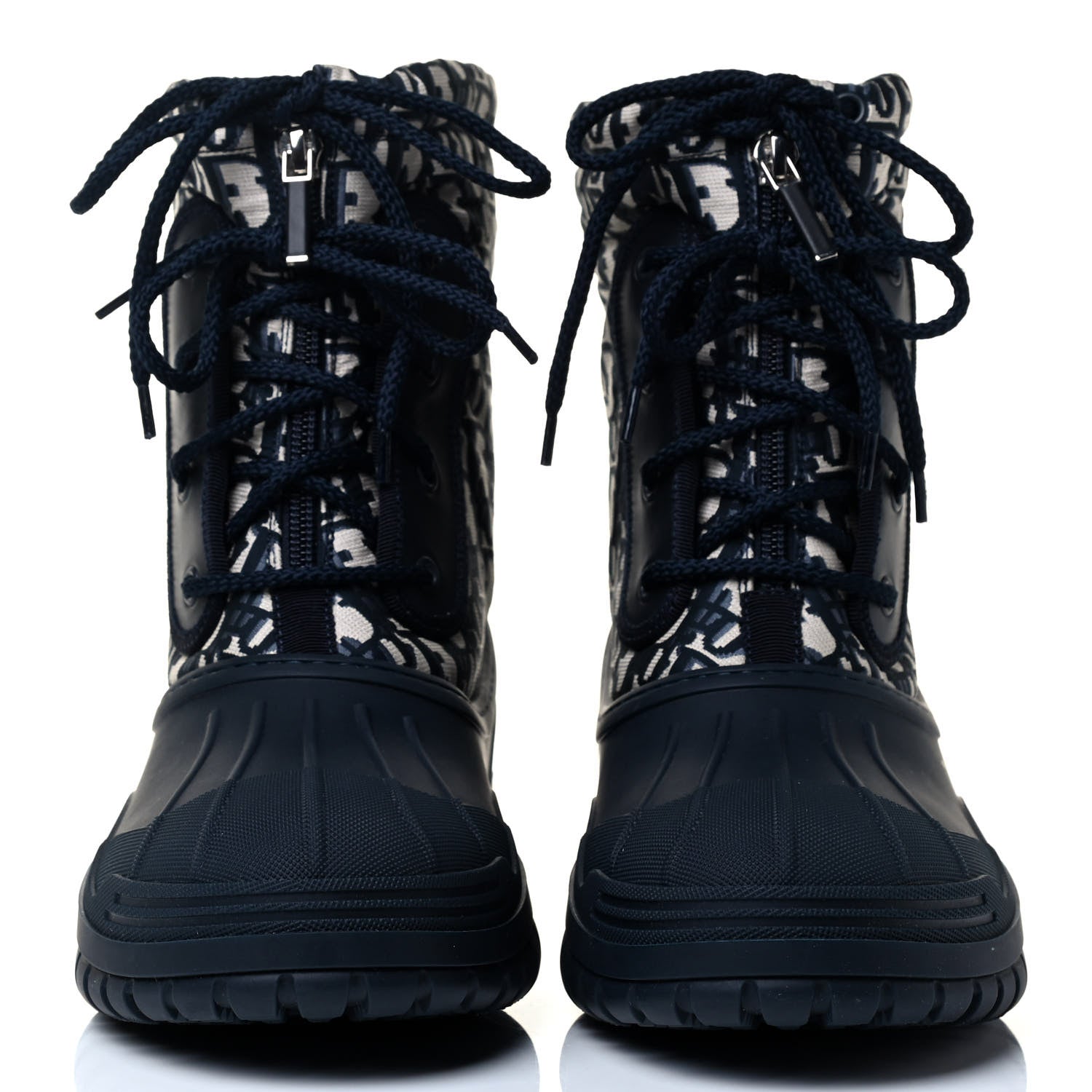 Christian Dior Oblique Nylon D-Venture Boots 38.5 Deep Blue 2 of 5