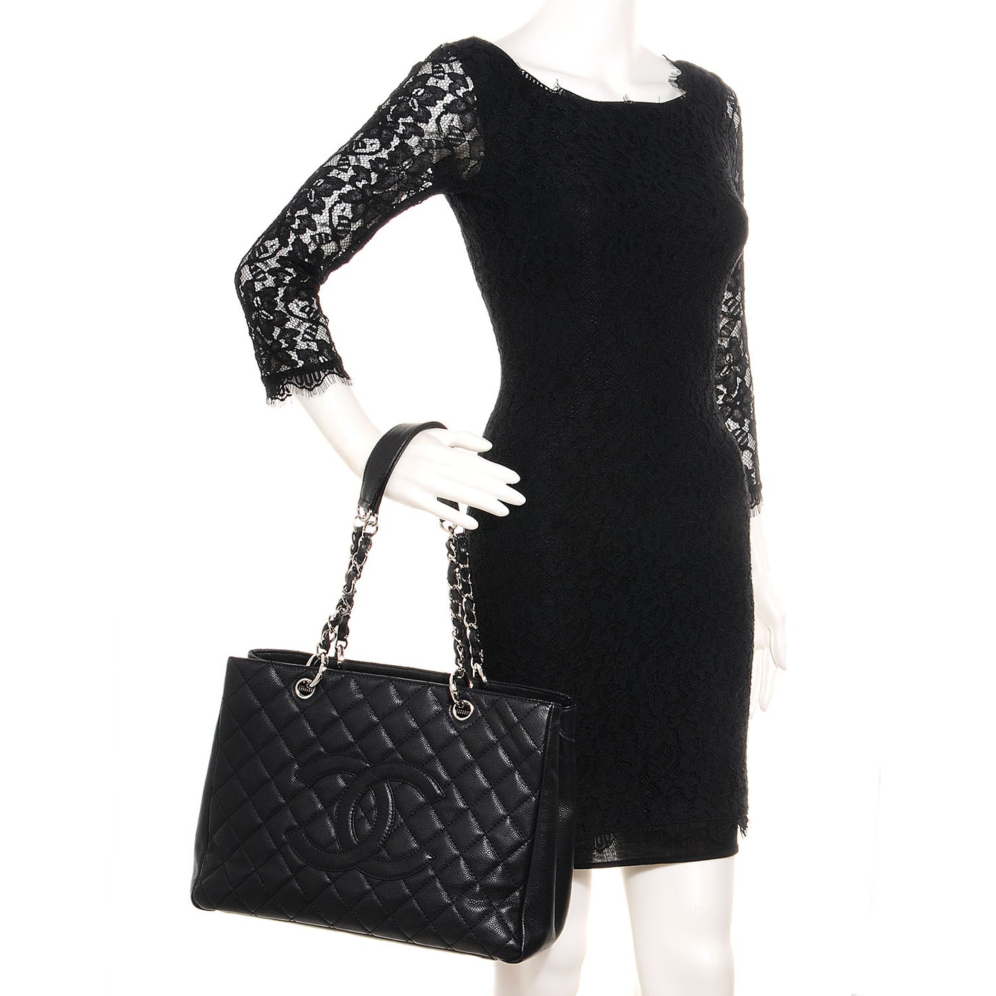 Caviar Grand Shopping Tote GST Black
