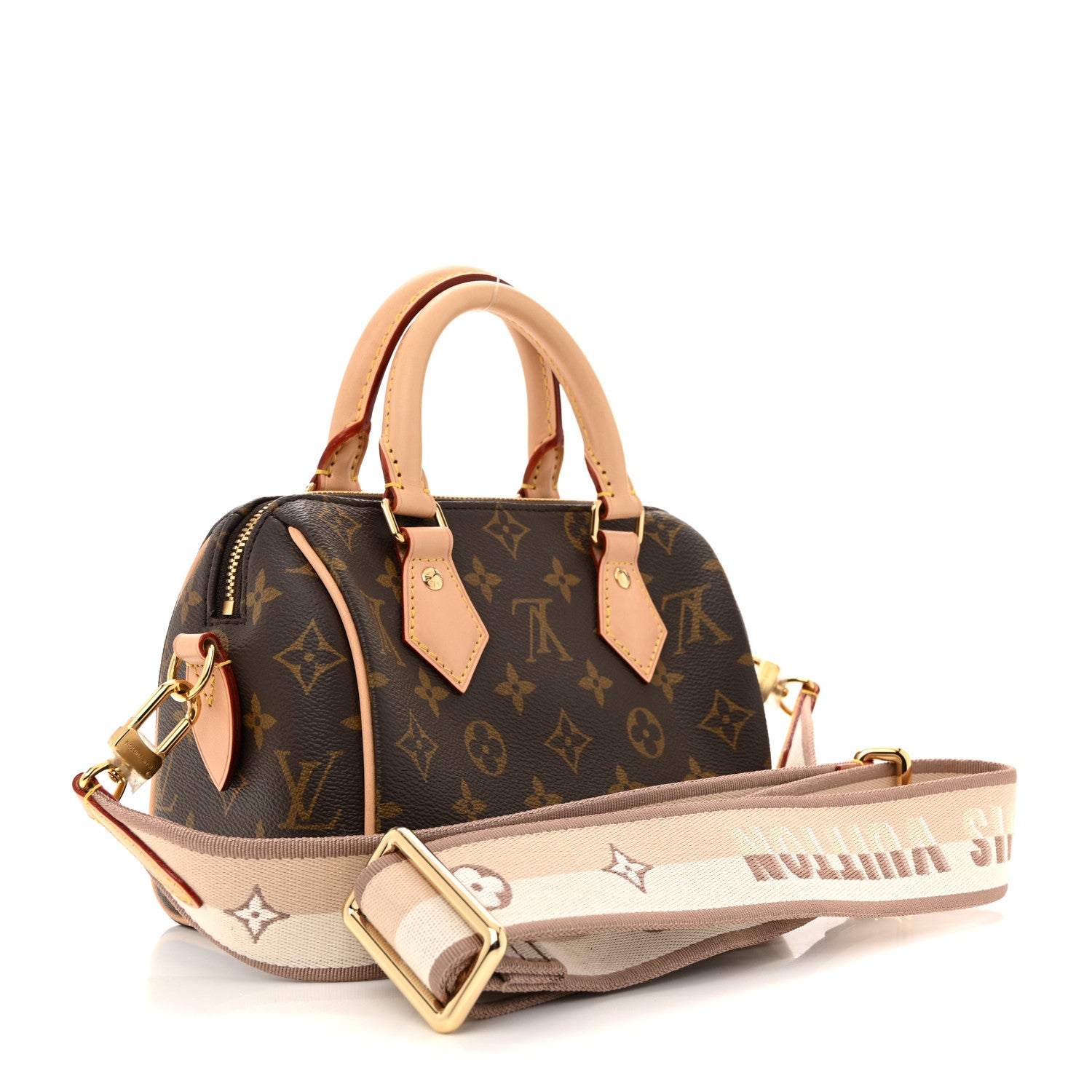 Louis Vuitton Monogram Speedy Bandouliere 20 Beige 3 of 9