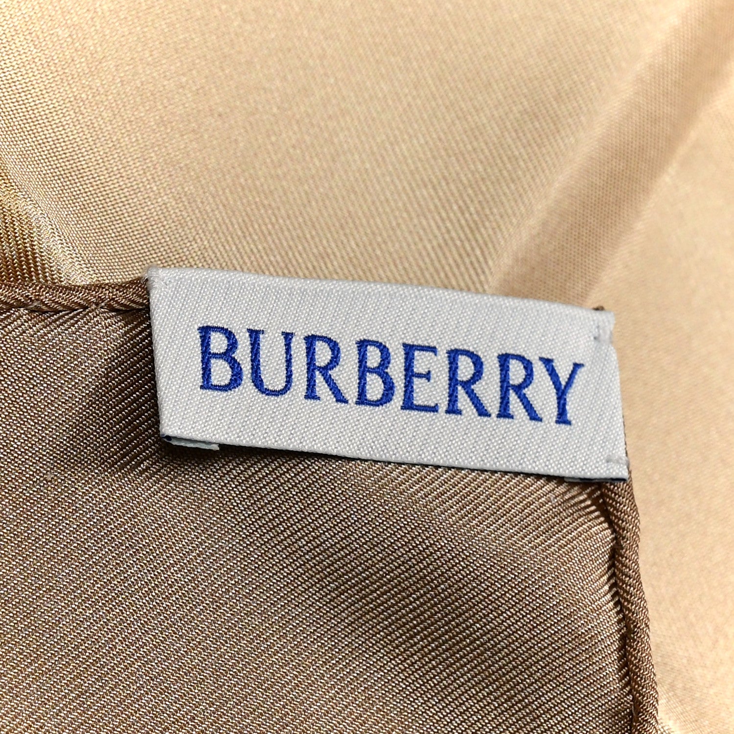 Burberry Silk Check Charm Scarf Finch Beige 3 of 4