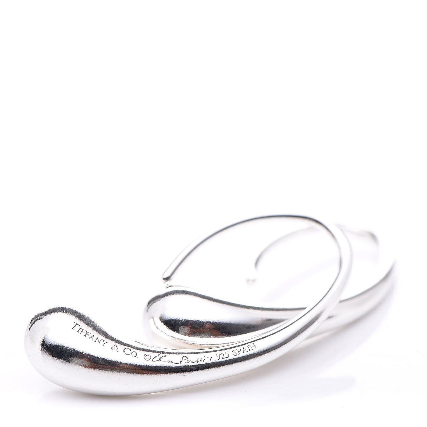 Sterling Silver Elsa Peretti Teardrop Hoop Earrings