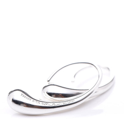 Tiffany Sterling Silver Elsa Peretti Teardrop Hoop Earrings 3 of 3