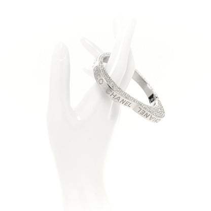 Chanel Swarovski Crystal Heart Bracelet Silver 2 of 5