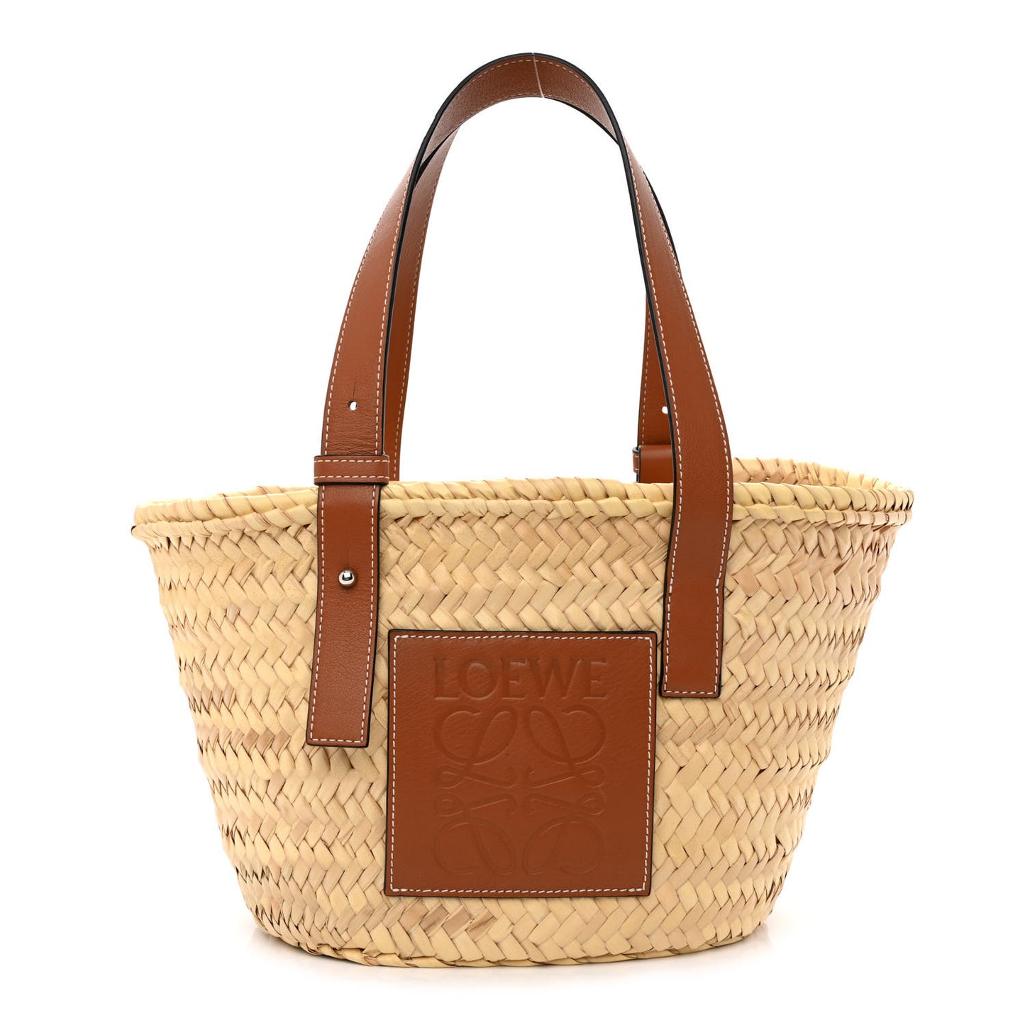 Raffia Small Basket Tote Bag Natural Tan