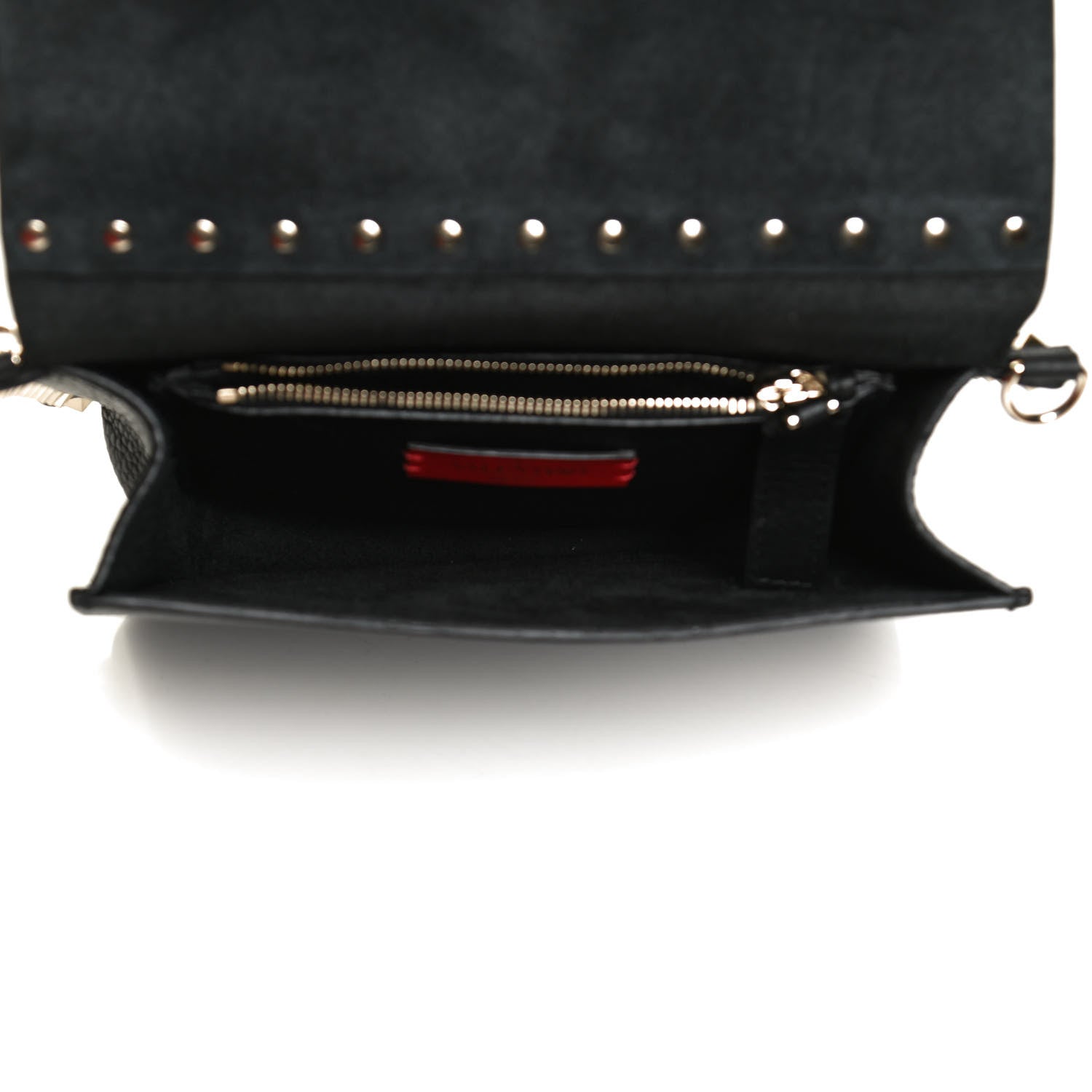Valentino Garavani Pebbled Calfskin Rockstud Side Slip Crossbody Black 5 of 11