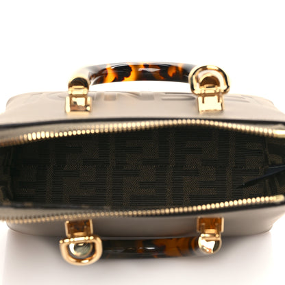 Fendi Vitello King Plexiglass Logo Embossed Mini By The Way Top Handle Boston Bag Tortora 4 of 6