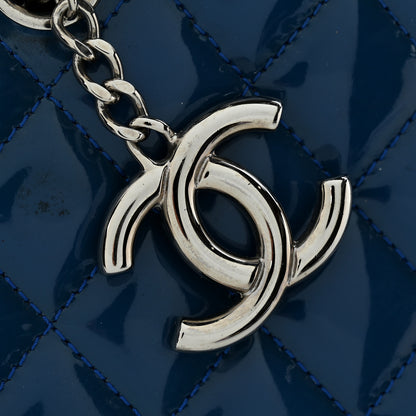 Chanel Patent Quilted Medium Just Mademoiselle Blue 13 of 13