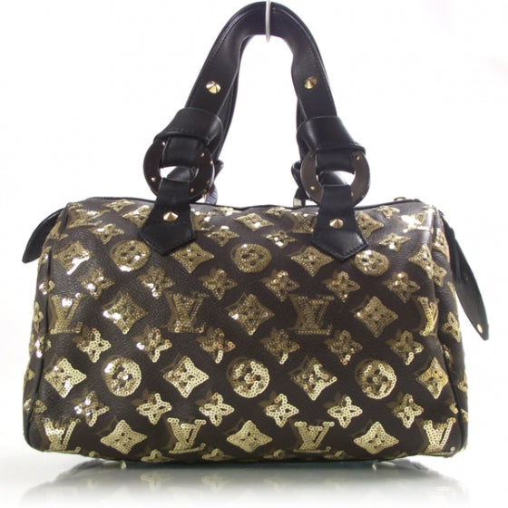 Louis Vuitton Monogram Sequins Eclipse Speedy 28 Gold 1 of 9