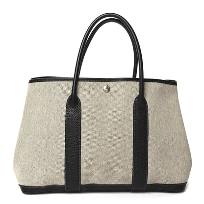 Hermes Toile Buffle Skipper Garden Party 36 MM Tote Black 1 of 10