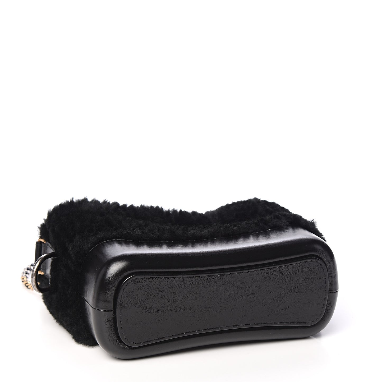 Shearling Small Gabrielle Hobo Black
