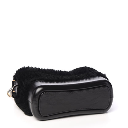 Chanel Shearling Small Gabrielle Hobo Black 3 of 9
