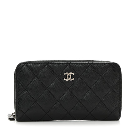 Chanel Caviar Quilted Medium Zip Around Wallet Black 1 of 8