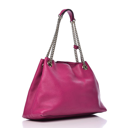 Gucci Cellarius Calfskin Medium Soho Chain Shoulder Bag Bright Bouganville 3 of 15