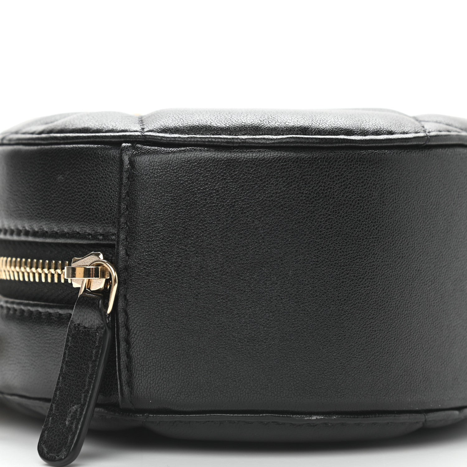 Chanel Lambskin Quilted Chanel 19 Round Clutch With Chain Black 8 of 9