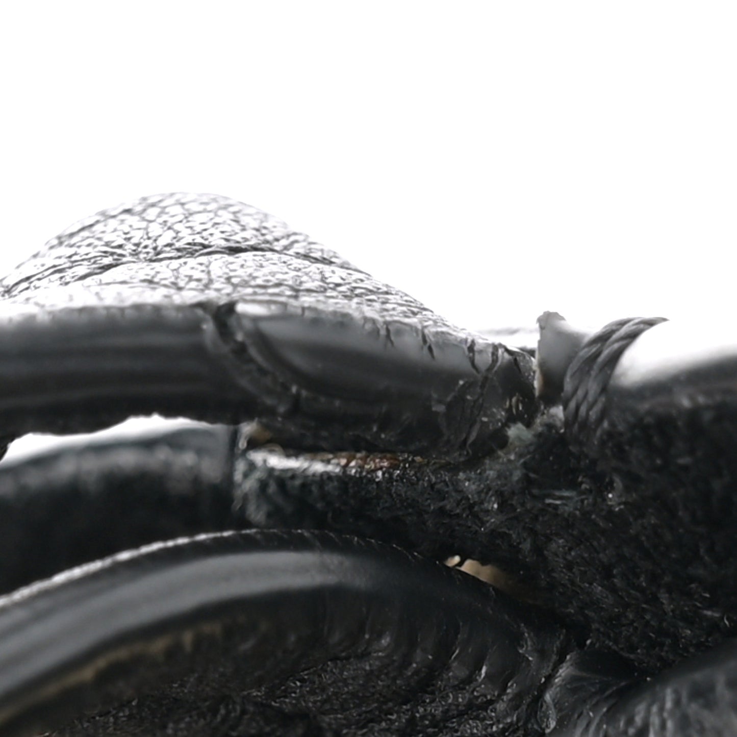 Grained Calfskin Rockstud Shoulder Tote Black