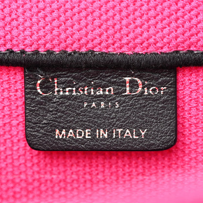 Christian Dior Canvas Embroidered Medium Jungle Pop Book Tote Fuchsia Multicolor 6 of 13