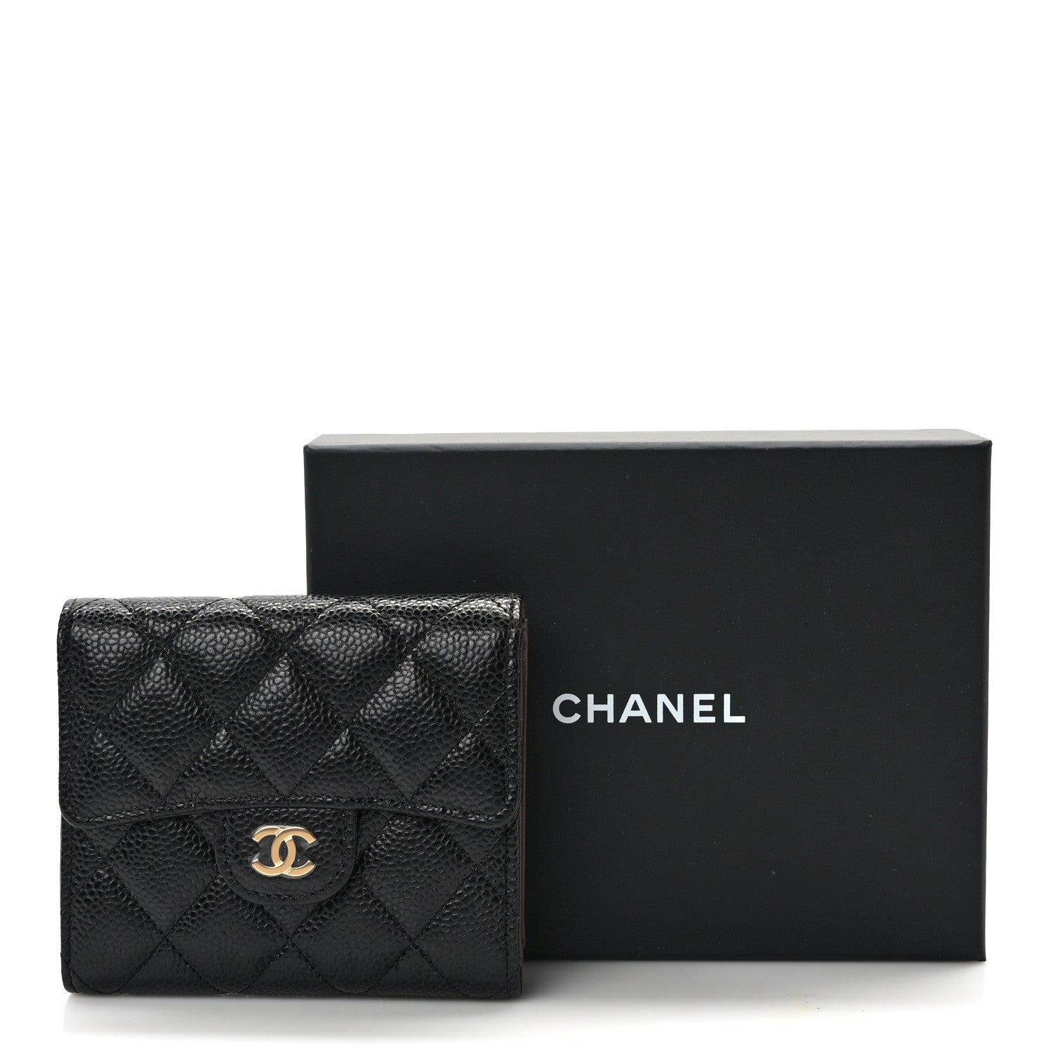 Chanel Caviar Quilted Compact Flap Wallet Black 8 of 8