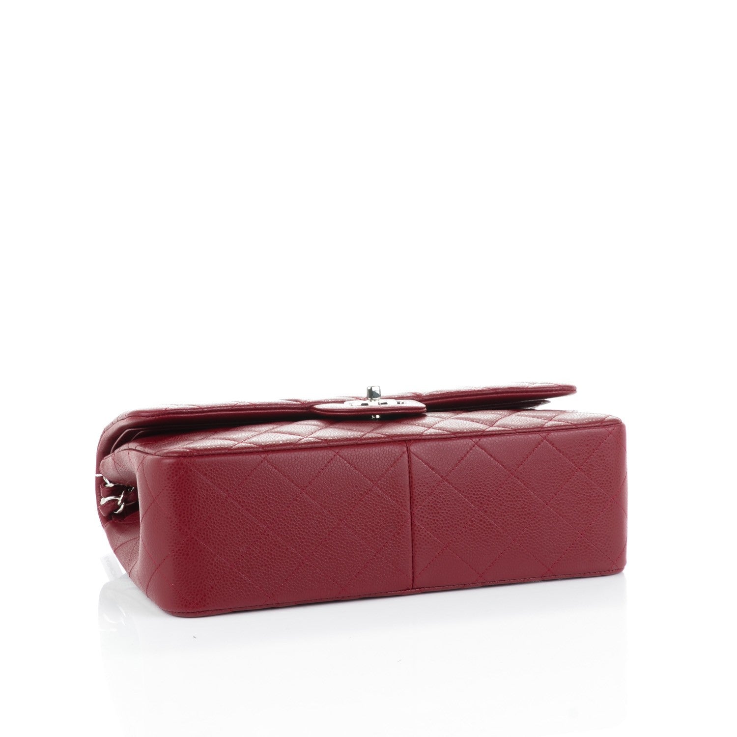 Chanel Caviar Quilted Jumbo Double Flap Dark Red 4 of 8