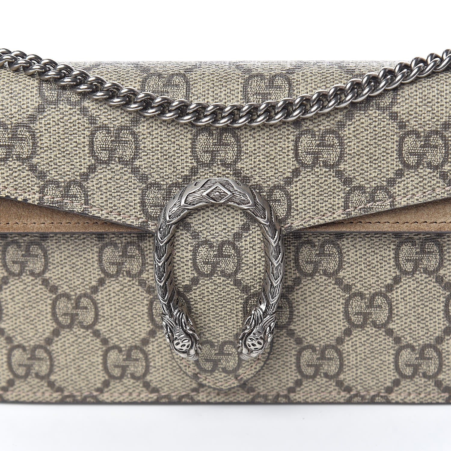 Gucci GG Supreme Monogram Super Mini Dionysus Shoulder Bag Taupe 10 of 11