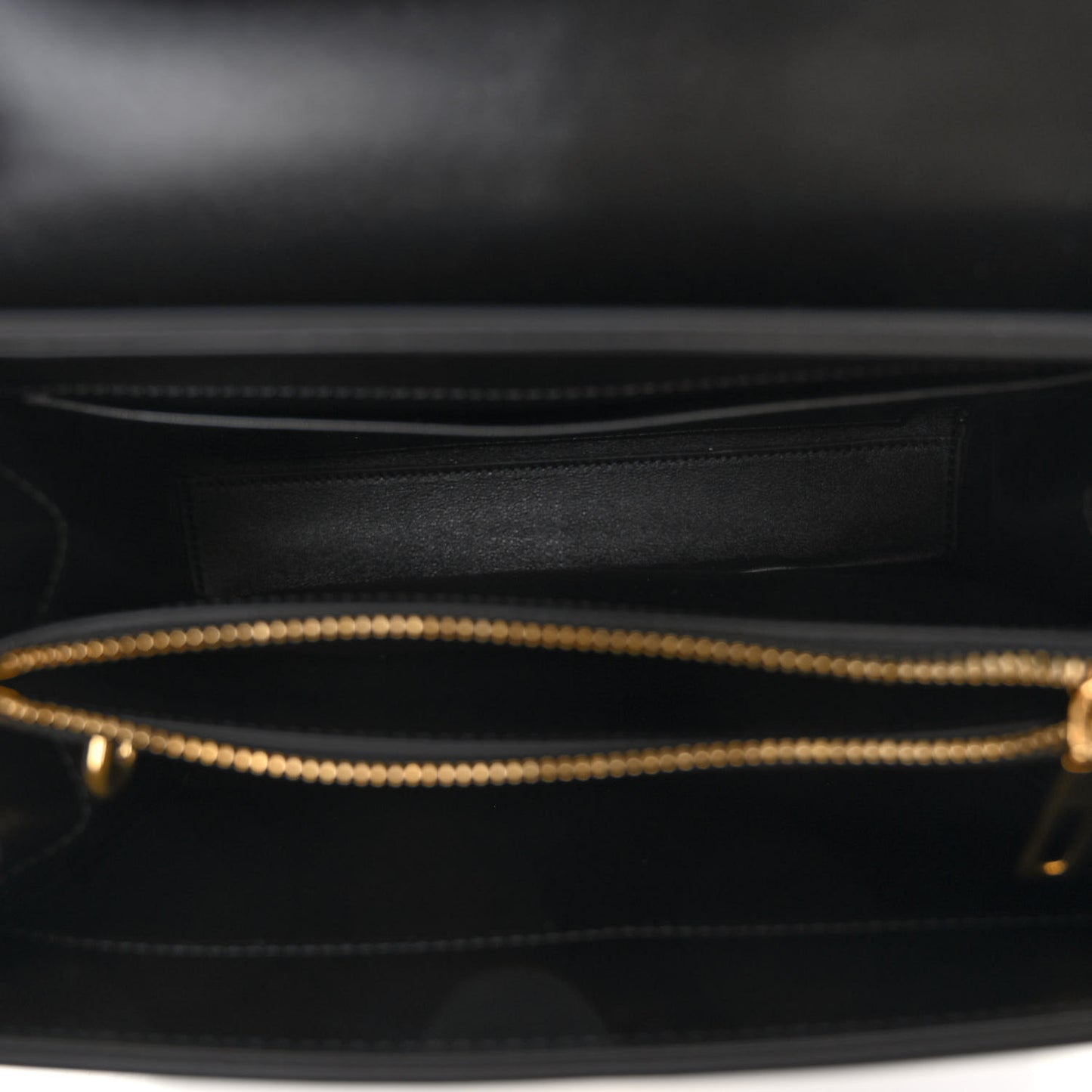 Satinated Calfskin Small 16 Top Handle Bag Black