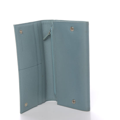 Prada Tessuto Nylon Continental Flap Wallet Turchese 5 of 14