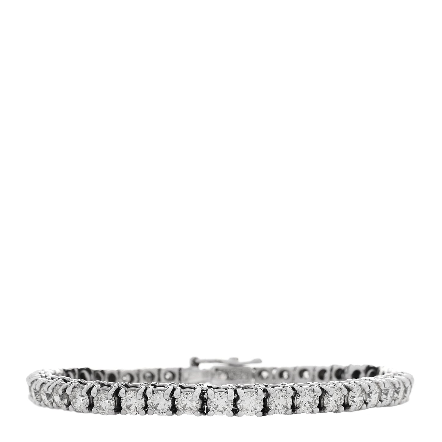 14K White Gold Diamond 7.42ctw Tennis Bracelet