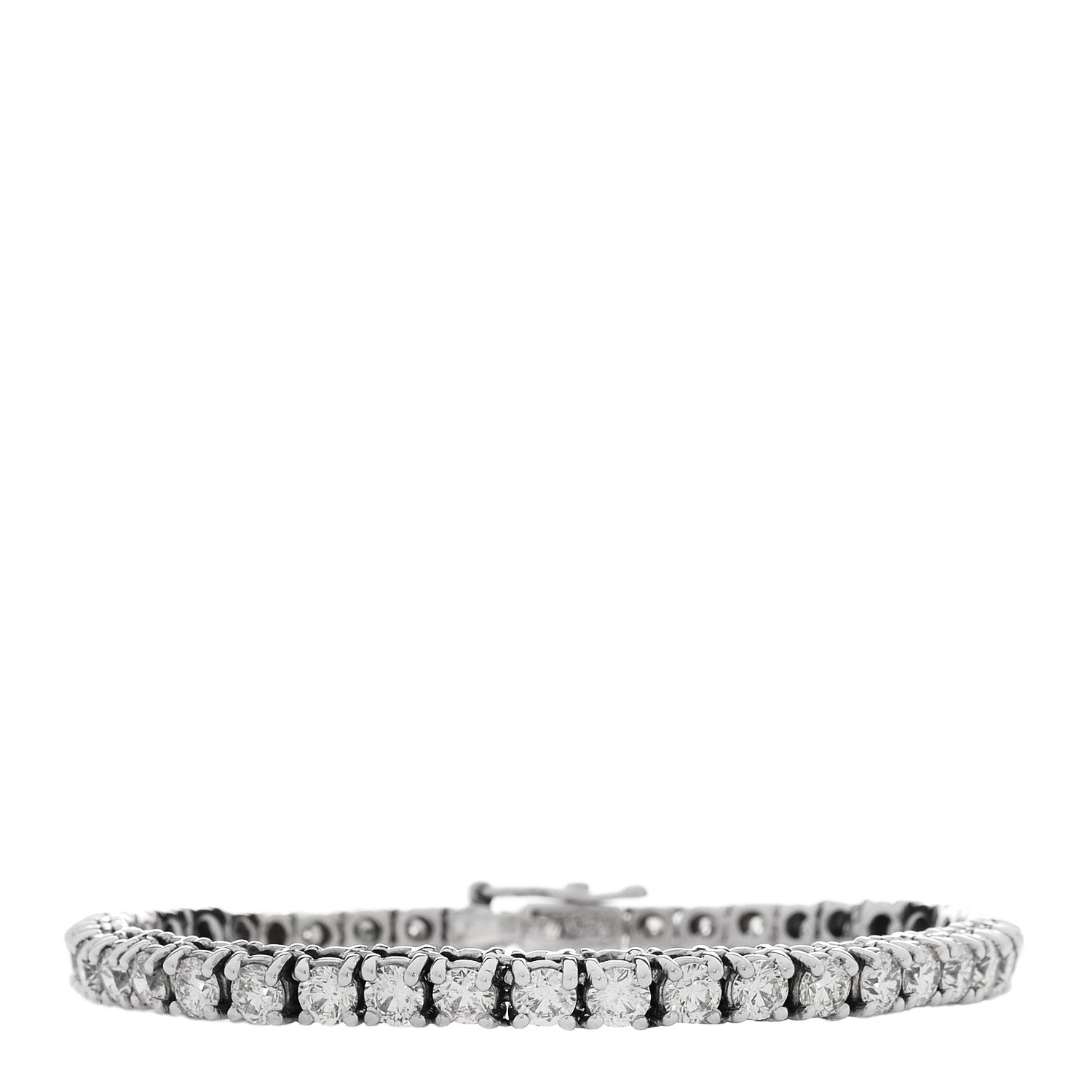 Parker & West by FASHIONPHILE 14K White Gold Diamond 7.42ctw Tennis Bracelet 1 of 6