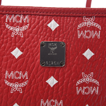 MCM Visetos Medium Reversible Shopper Tote Ruby Red 12 of 16