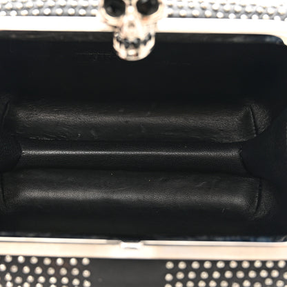 Alexander McQueen Calfskin Studded Britannia Skull Box Clutch Black 5 of 7