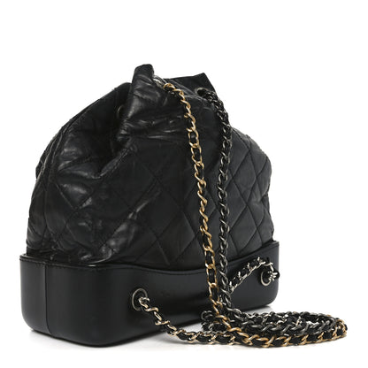 Chanel Aged Calfskin Quilted Small Gabrielle Backpack Black 3 of 10