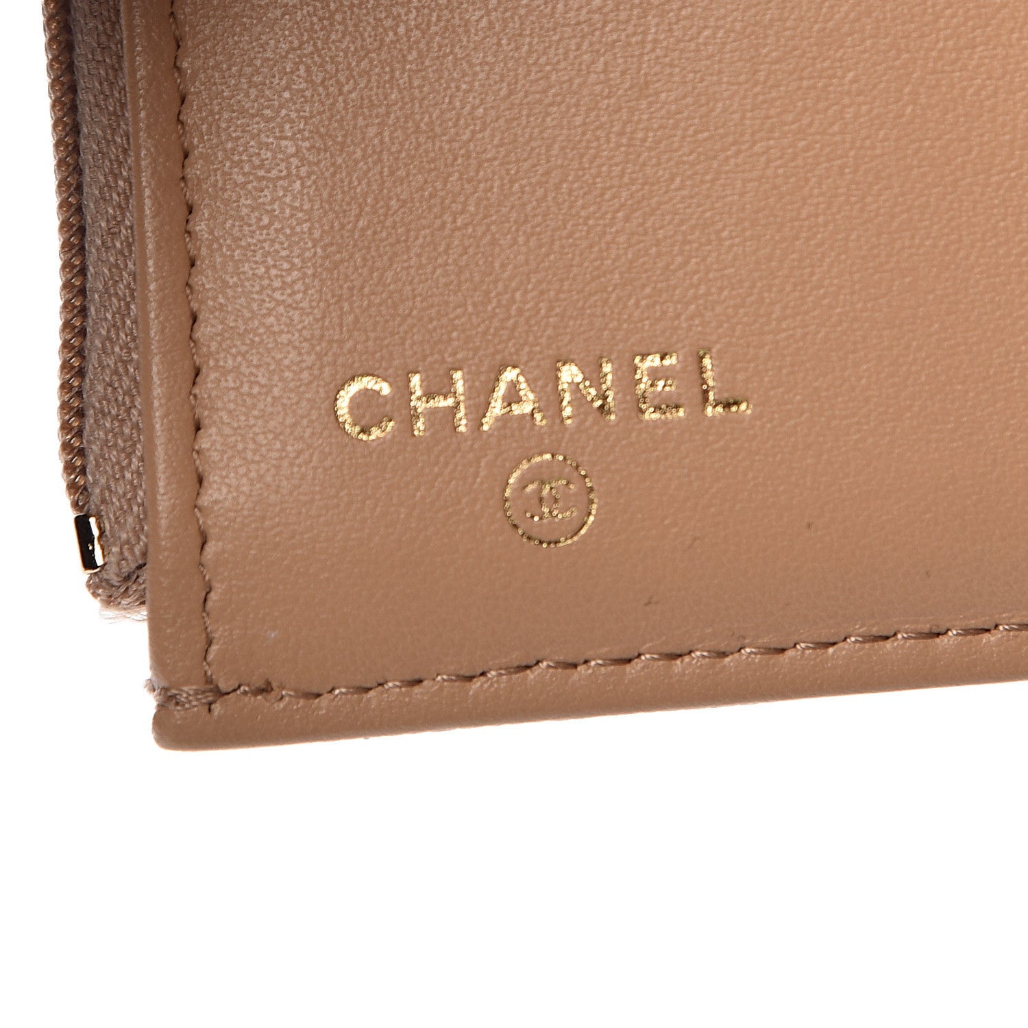 Chanel Caviar Quilted Compact Flap Wallet Beige 6 of 10