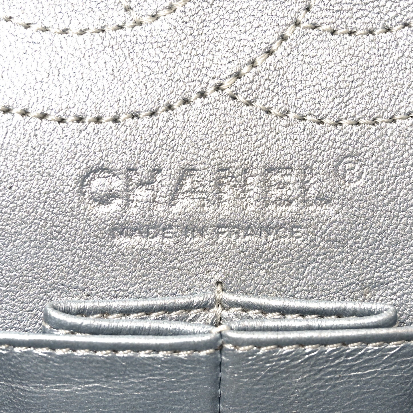 Metallic Calfskin Striped 2.55 Reissue 226 Silver