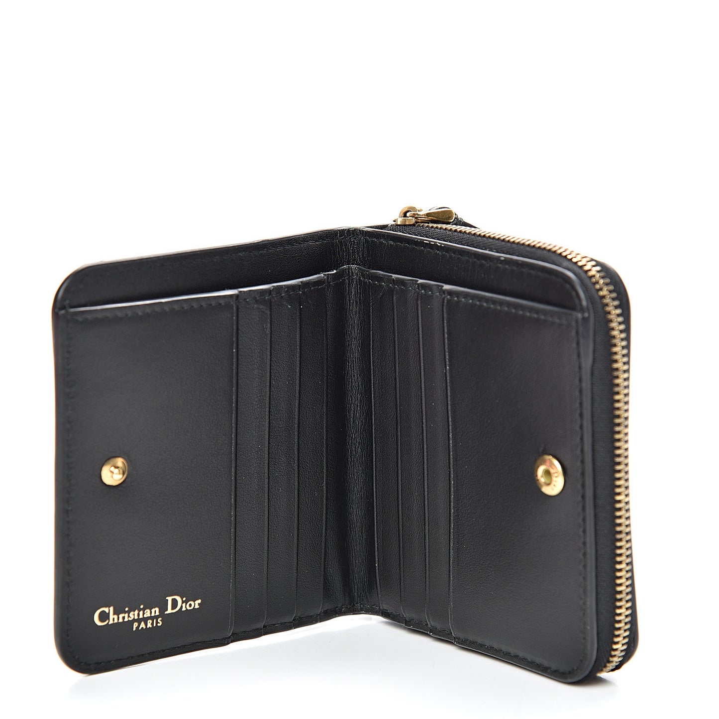 Calfskin Stars Voyageur French Wallet Black