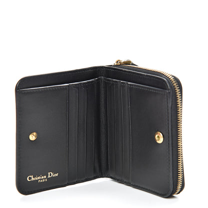 Christian Dior Calfskin Stars Voyageur French Wallet Black 4 of 8